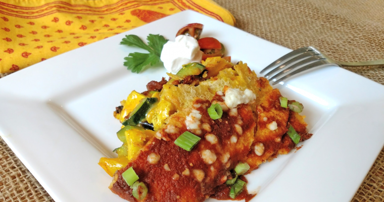 Tofu Veggie Enchilada Bake with Simply Organic