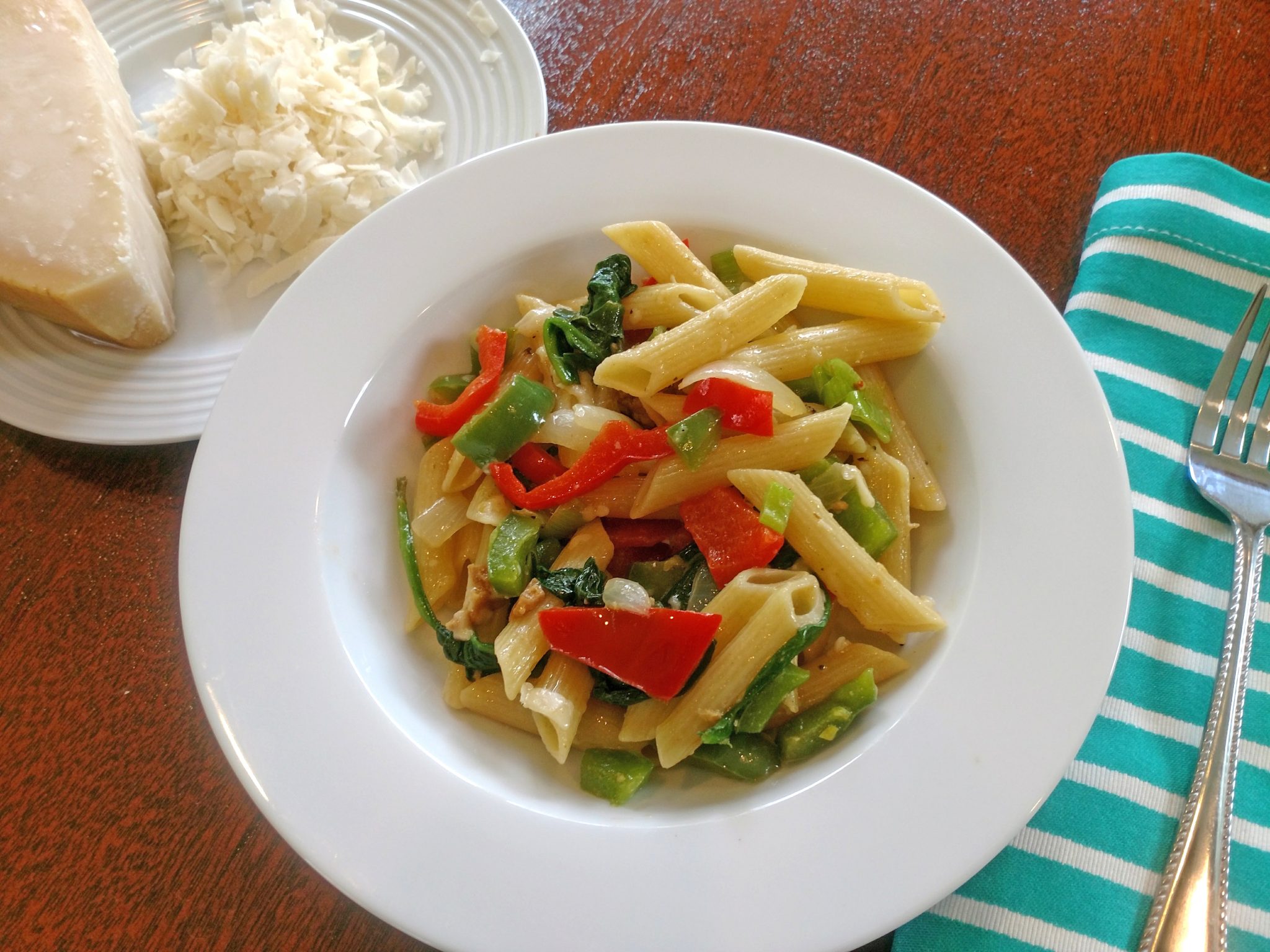 Pepper & Onion Pasta with Parmigiano Reggiano
