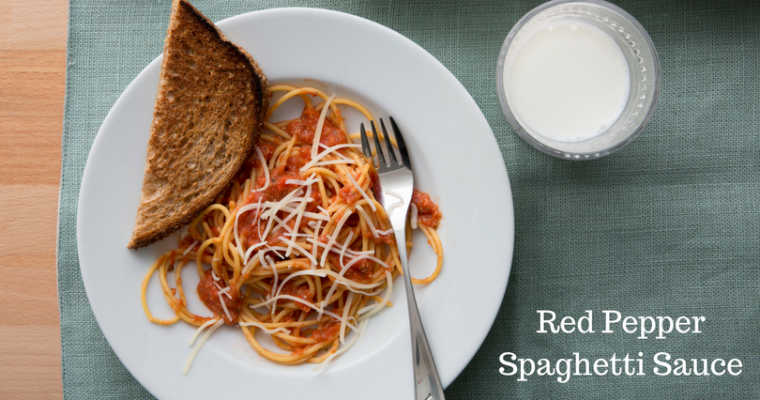 Spaghetti with Roasted Red Pepper Sauce