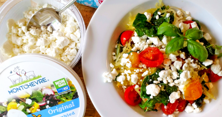 Healthy Goat Cheese + Spaghetti Squash Dinner