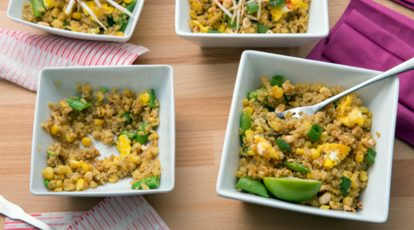 Toasty Quinoa + Snap Peas & Sweet Corn