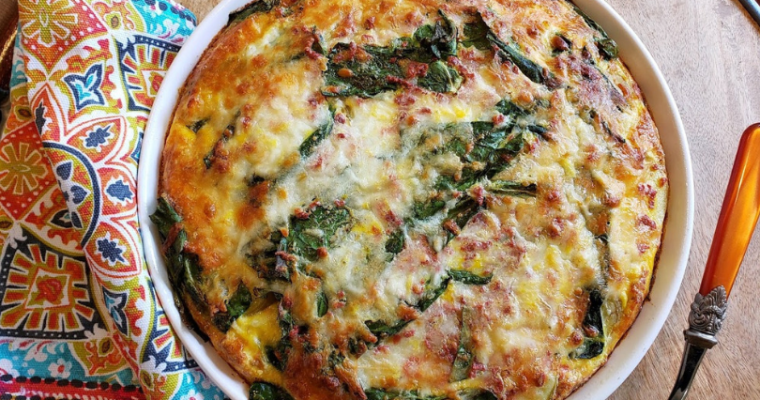 Spring Greens Potato Bake