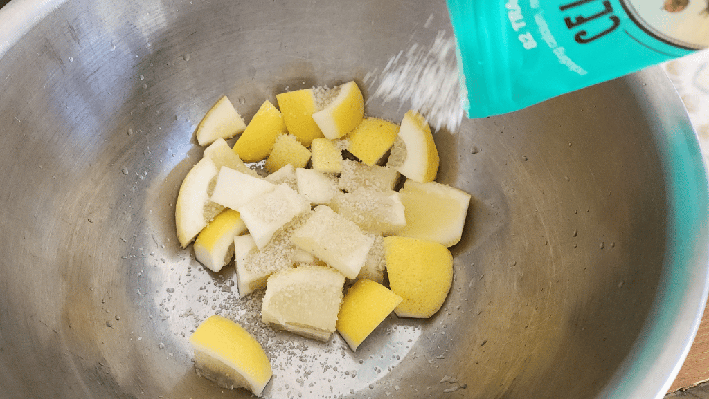 heavily salt lemons before stuffing into jar
