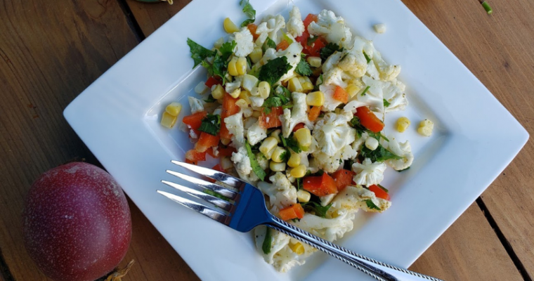 Chopped Raw Cauliflower Salad