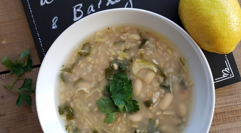 Lemony Kale, White Bean & Barley Soup