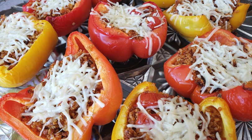 Vegetarian Roasted Peppers with Soyrizo