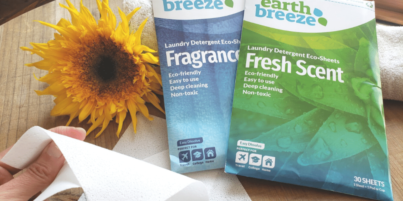 EarthBreeze EcoFriendly Natural Laundry Detergent Sheets BoredMom