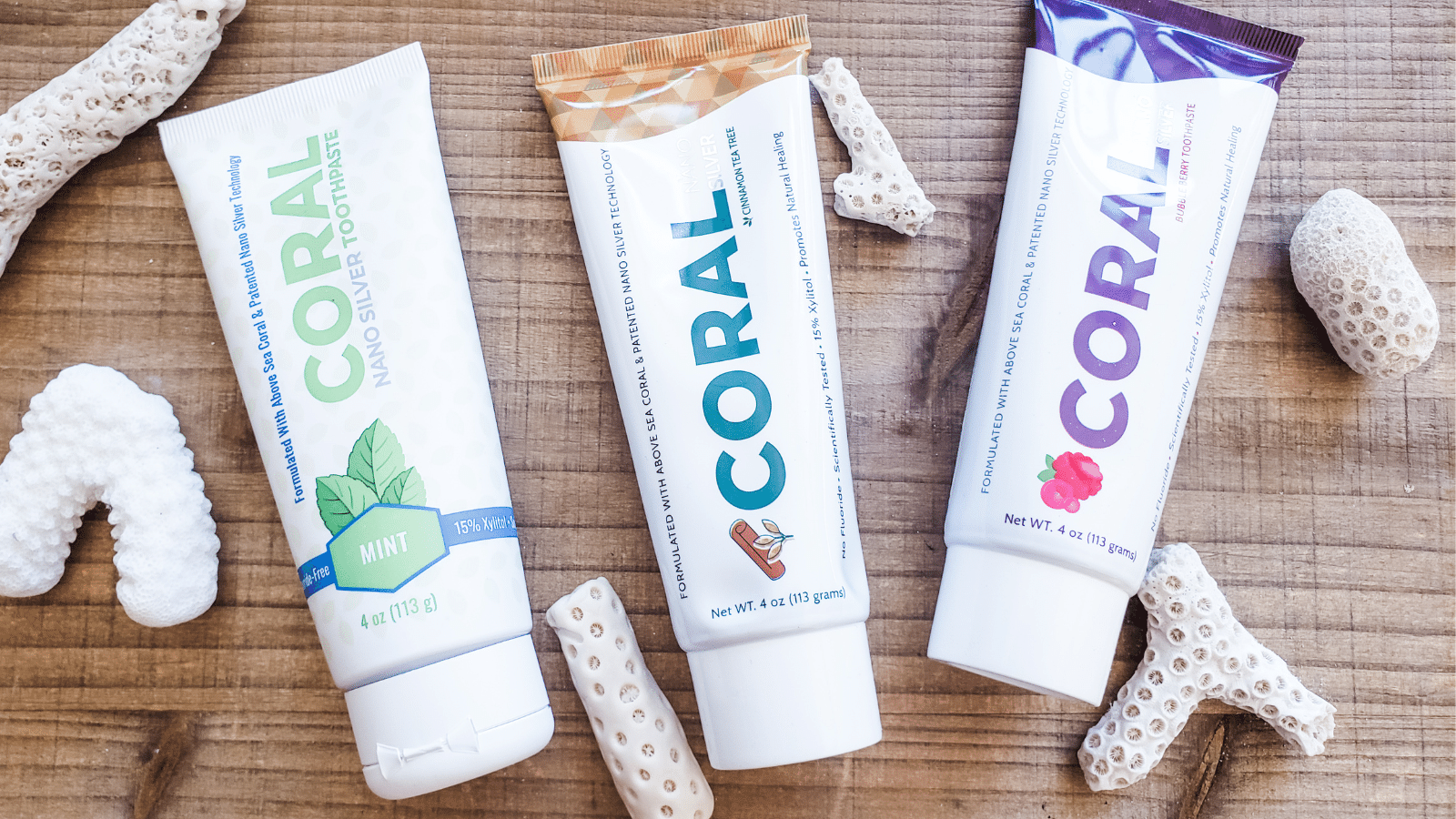 Coral Use in Organic Fluoride Free Toothpaste & Oral Care Products