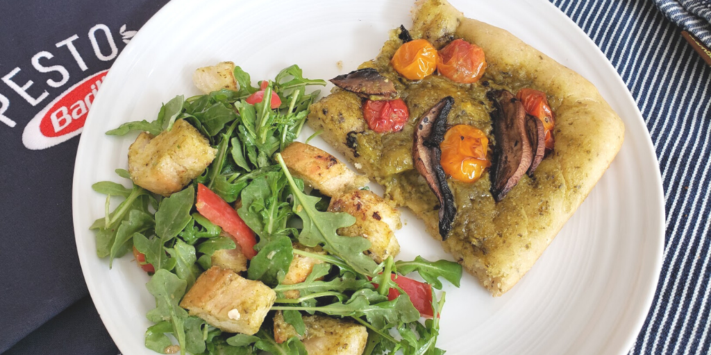 Creamy Pesto Flatbread Recipe with Barilla