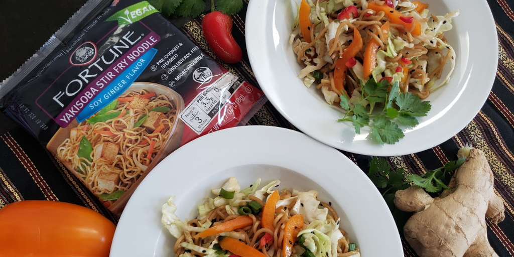 Soy Ginger Yakisoba Noodle Salad with Yakisoba Stir-Fry Noodles