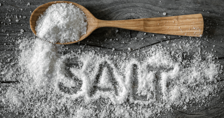 picture of salt spelled out in salt