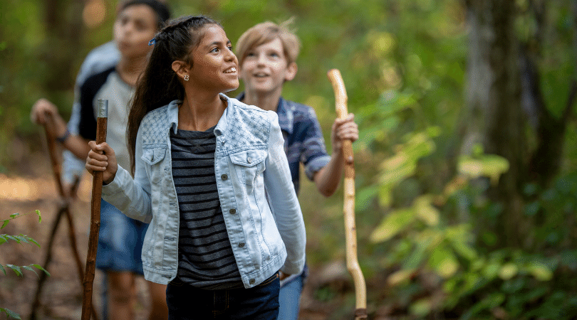 hiking with kids