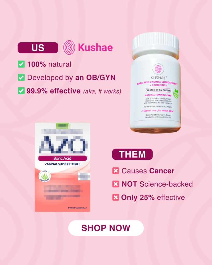 kushae yeast infection boric acid suppository