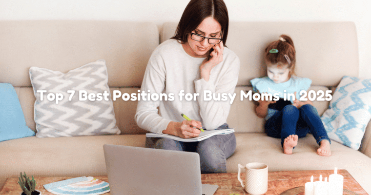mom working at home