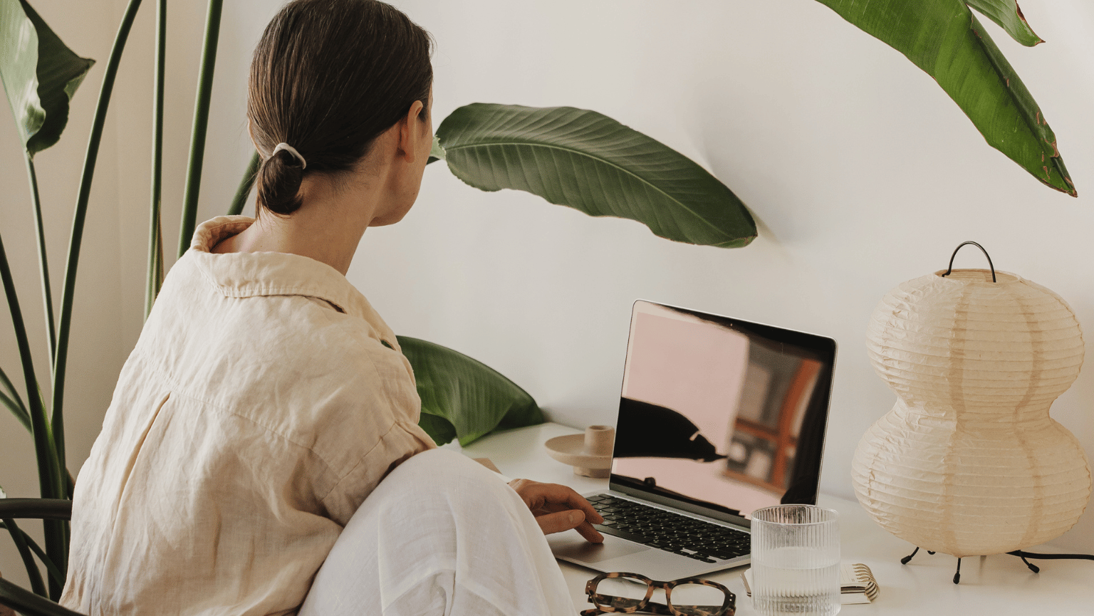 Serene home office setting