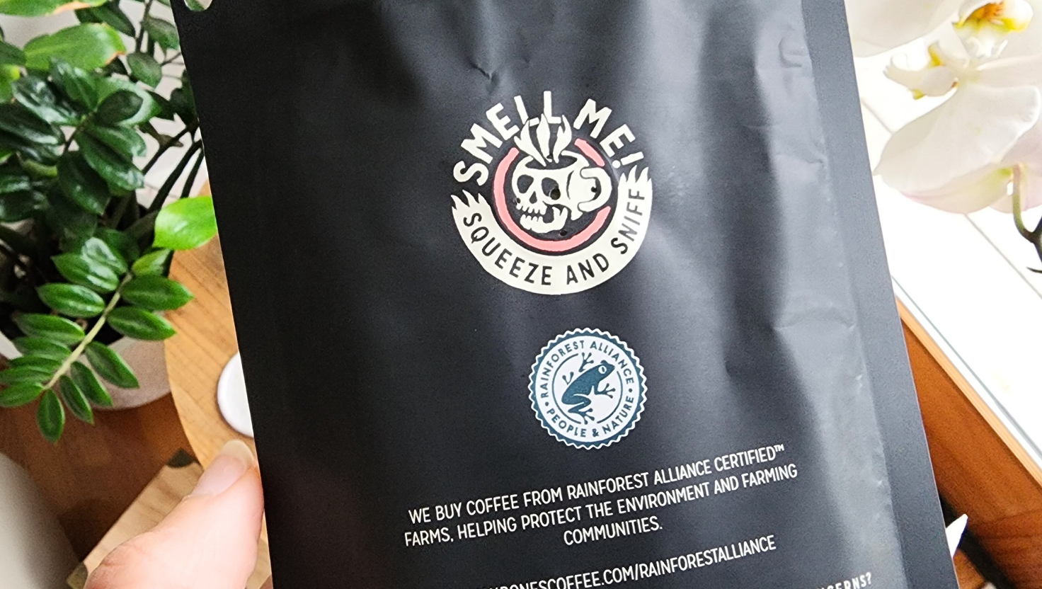 Squeeze and Sniff Bones Coffee Packaging