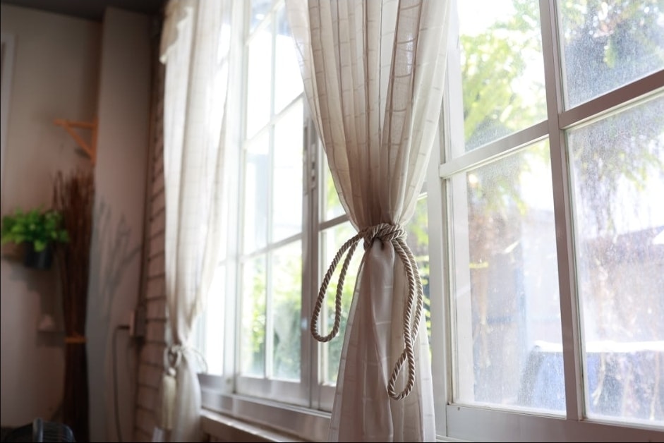 window with curtain