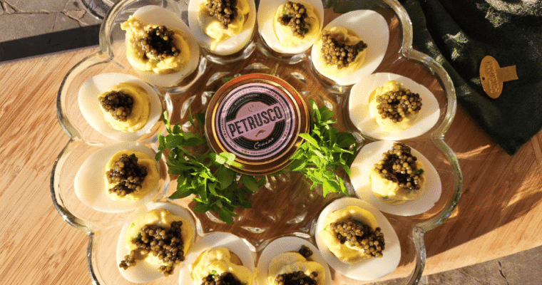 Petrusco Caviar Deviled Eggs Recipe | Elegant Party Appetizer