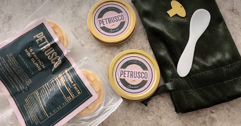 petrusco caviar blini kits on sale with code BOREDMOM5
